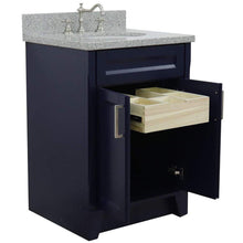 Load image into Gallery viewer, Bellaterra Home Vanity BellaTerra Home 25&quot; Single Sink Vanity in Blue Finish with Gray Granite and Oval Sink 400700-25-BU-GYO