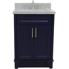 Load image into Gallery viewer, Bellaterra Home Vanity BellaTerra Home 25&quot; Single Sink Vanity in Blue Finish with Gray Granite and Rectangle Sink 400700-25-BU-GYR