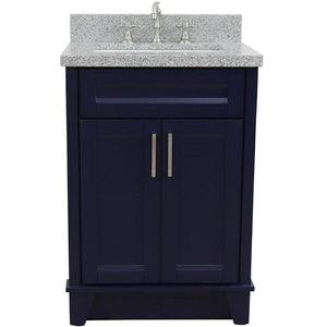Bellaterra Home Vanity BellaTerra Home 25" Single Sink Vanity in Blue Finish with Gray Granite and Rectangle Sink 400700-25-BU-GYR