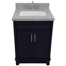 Load image into Gallery viewer, Bellaterra Home Vanity BellaTerra Home 25&quot; Single Sink Vanity in Blue Finish with Gray Granite and Rectangle Sink 400700-25-BU-GYR