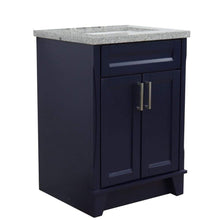 Load image into Gallery viewer, Bellaterra Home Vanity BellaTerra Home 25&quot; Single Sink Vanity in Blue Finish with Gray Granite and Rectangle Sink 400700-25-BU-GYR