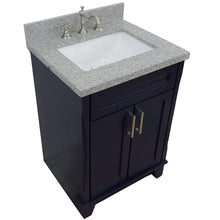 Load image into Gallery viewer, Bellaterra Home Vanity BellaTerra Home 25&quot; Single Sink Vanity in Blue Finish with Gray Granite and Rectangle Sink 400700-25-BU-GYR