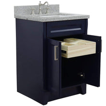 Load image into Gallery viewer, Bellaterra Home Vanity BellaTerra Home 25&quot; Single Sink Vanity in Blue Finish with Gray Granite and Rectangle Sink 400700-25-BU-GYR