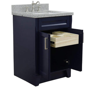 Bellaterra Home Vanity BellaTerra Home 25" Single Sink Vanity in Blue Finish with Gray Granite and Rectangle Sink 400700-25-BU-GYR