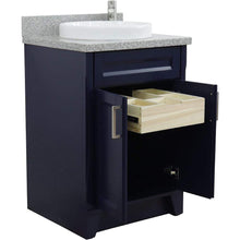 Load image into Gallery viewer, Bellaterra Home Vanity BellaTerra Home 25&quot; Single Sink Vanity in Blue Finish with Gray Granite and Round Sink 400700-25-BU-GYRD