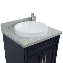 Load image into Gallery viewer, Bellaterra Home Vanity BellaTerra Home 25&quot; Single Sink Vanity in Blue Finish with Gray Granite and Round Sink 400700-25-BU-GYRD