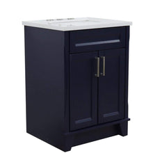 Load image into Gallery viewer, Bellaterra Home Vanity BellaTerra Home 25&quot; Single Sink Vanity in Blue Finish with White Quartz and Rectangle Sink 400700-25-BU-WER