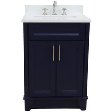Load image into Gallery viewer, Bellaterra Home Vanity BellaTerra Home 25&quot; Single Sink Vanity in Blue Finish with White Quartz and Rectangle Sink 400700-25-BU-WER
