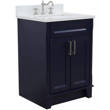 Load image into Gallery viewer, Bellaterra Home Vanity BellaTerra Home 25&quot; Single Sink Vanity in Blue Finish with White Quartz and Rectangle Sink 400700-25-BU-WER