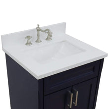 Load image into Gallery viewer, Bellaterra Home Vanity BellaTerra Home 25&quot; Single Sink Vanity in Blue Finish with White Quartz and Rectangle Sink 400700-25-BU-WER