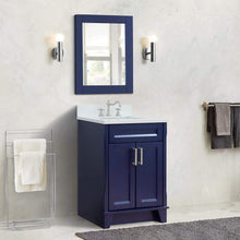 Load image into Gallery viewer, Bellaterra Home Vanity BellaTerra Home 25&quot; Single Sink Vanity in Blue Finish with White Quartz and Rectangle Sink 400700-25-BU-WER