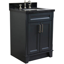 Load image into Gallery viewer, Bellaterra Home Vanity BellaTerra Home 25&quot; Single Sink Vanity in Dark Gray Finish with Black Galaxy Granite and Rectangle Sink 400700-25-DG-BGR
