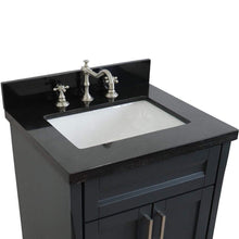 Load image into Gallery viewer, Bellaterra Home Vanity BellaTerra Home 25&quot; Single Sink Vanity in Dark Gray Finish with Black Galaxy Granite and Rectangle Sink 400700-25-DG-BGR