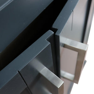 Bellaterra Home Vanity BellaTerra Home 25" Single Sink Vanity in Dark Gray Finish with Black Galaxy Granite and Rectangle Sink 400700-25-DG-BGR