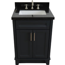 Load image into Gallery viewer, Bellaterra Home Vanity BellaTerra Home 25&quot; Single Sink Vanity in Dark Gray Finish with Black Galaxy Granite and Rectangle Sink 400700-25-DG-BGR