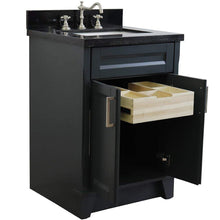 Load image into Gallery viewer, Bellaterra Home Vanity BellaTerra Home 25&quot; Single Sink Vanity in Dark Gray Finish with Black Galaxy Granite and Rectangle Sink 400700-25-DG-BGR