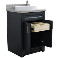 Load image into Gallery viewer, Bellaterra Home Vanity BellaTerra Home 25&quot; Single Sink Vanity in Dark Gray Finish with Gray Granite and Round Sink 400700-25-DG-GYRD