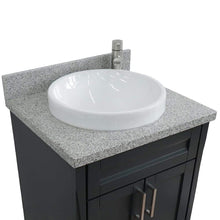 Load image into Gallery viewer, Bellaterra Home Vanity BellaTerra Home 25&quot; Single Sink Vanity in Dark Gray Finish with Gray Granite and Round Sink 400700-25-DG-GYRD