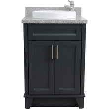 Load image into Gallery viewer, Bellaterra Home Vanity BellaTerra Home 25&quot; Single Sink Vanity in Dark Gray Finish with Gray Granite and Round Sink 400700-25-DG-GYRD