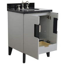 Load image into Gallery viewer, Bellaterra Home Vanity BellaTerra Home 25&quot; Single sink vanity in Light Gray finish with Black galaxy granite and oval sink 408800-25-LG-BGO