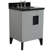 Load image into Gallery viewer, Bellaterra Home Vanity BellaTerra Home 25&quot; Single sink vanity in Light Gray finish with Black galaxy granite and oval sink 408800-25-LG-BGO