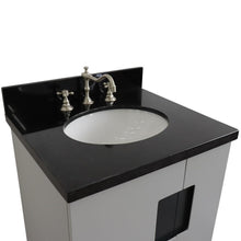 Load image into Gallery viewer, Bellaterra Home Vanity BellaTerra Home 25&quot; Single sink vanity in Light Gray finish with Black galaxy granite and oval sink 408800-25-LG-BGO