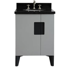 Load image into Gallery viewer, Bellaterra Home Vanity BellaTerra Home 25&quot; Single sink vanity in Light Gray finish with Black galaxy granite and oval sink 408800-25-LG-BGO