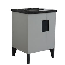 Load image into Gallery viewer, Bellaterra Home Vanity BellaTerra Home 25&quot; Single sink vanity in Light Gray finish with Black galaxy granite and oval sink 408800-25-LG-BGO