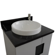 Load image into Gallery viewer, Bellaterra Home Vanity BellaTerra Home 25&quot; Single sink vanity in Light Gray finish with Black galaxy granite and round sink 408800-25-LG-BGRD