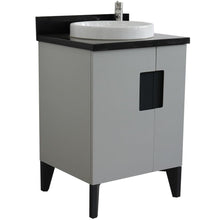 Load image into Gallery viewer, Bellaterra Home Vanity BellaTerra Home 25&quot; Single sink vanity in Light Gray finish with Black galaxy granite and round sink 408800-25-LG-BGRD