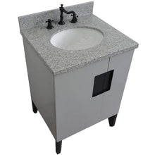 Load image into Gallery viewer, Bellaterra Home Vanity BellaTerra Home 25&quot; Single sink vanity in Light Gray finish with Gray granite and oval sink 408800-25-LG-GYO