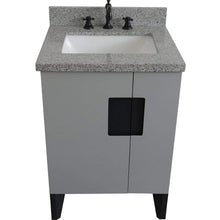 Load image into Gallery viewer, Bellaterra Home Vanity BellaTerra Home 25&quot; Single sink vanity in Light Gray finish with Gray granite and rectangle sink 408800-25-LG-GYR