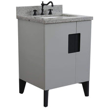 Load image into Gallery viewer, Bellaterra Home Vanity BellaTerra Home 25&quot; Single sink vanity in Light Gray finish with Gray granite and rectangle sink 408800-25-LG-GYR