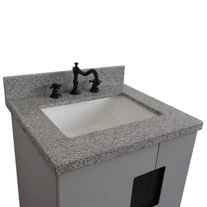 Bellaterra Home Vanity BellaTerra Home 25" Single sink vanity in Light Gray finish with Gray granite and rectangle sink 408800-25-LG-GYR