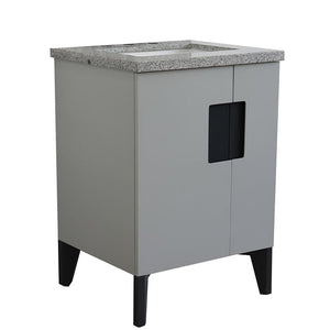 Bellaterra Home Vanity BellaTerra Home 25" Single sink vanity in Light Gray finish with Gray granite and rectangle sink 408800-25-LG-GYR