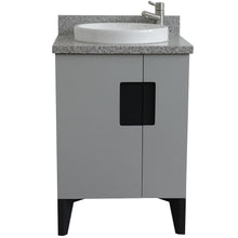 Load image into Gallery viewer, Bellaterra Home Vanity BellaTerra Home 25&quot; Single sink vanity in Light Gray finish with Gray granite and round sink 408800-25-LG-GYRD