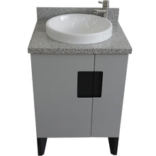 Load image into Gallery viewer, Bellaterra Home Vanity BellaTerra Home 25&quot; Single sink vanity in Light Gray finish with Gray granite and round sink 408800-25-LG-GYRD