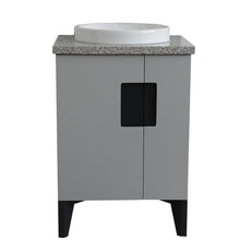 Load image into Gallery viewer, Bellaterra Home Vanity BellaTerra Home 25&quot; Single sink vanity in Light Gray finish with Gray granite and round sink 408800-25-LG-GYRD