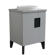 Load image into Gallery viewer, Bellaterra Home Vanity BellaTerra Home 25&quot; Single sink vanity in Light Gray finish with Gray granite and round sink 408800-25-LG-GYRD