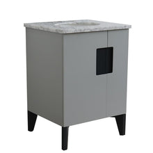 Load image into Gallery viewer, Bellaterra Home Vanity BellaTerra Home 25&quot; Single sink vanity in Light Gray finish with White carrara marble and oval sink 408800-25-LG-WMO