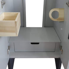 Load image into Gallery viewer, Bellaterra Home Vanity BellaTerra Home 25&quot; Single sink vanity in Light Gray finish with White carrara marble and oval sink 408800-25-LG-WMO