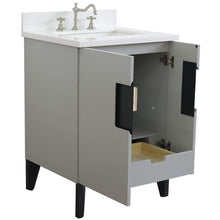 Load image into Gallery viewer, Bellaterra Home Vanity BellaTerra Home 25&quot; Single sink vanity in Light Gray finish with White quartz and rectangle sink 408800-25-LG-WER