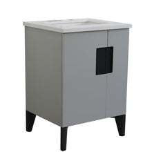 Load image into Gallery viewer, Bellaterra Home Vanity BellaTerra Home 25&quot; Single sink vanity in Light Gray finish with White quartz and rectangle sink 408800-25-LG-WER