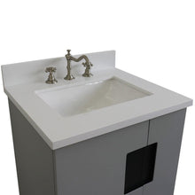 Load image into Gallery viewer, Bellaterra Home Vanity BellaTerra Home 25&quot; Single sink vanity in Light Gray finish with White quartz and rectangle sink 408800-25-LG-WER