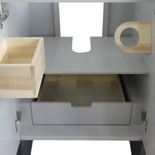 Load image into Gallery viewer, Bellaterra Home Vanity BellaTerra Home 25&quot; Single sink vanity in Light Gray finish with White quartz and round sink 408800-25-LG-WERD