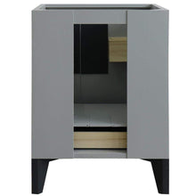 Load image into Gallery viewer, Bellaterra Home Vanity BellaTerra Home 25&quot; Single sink vanity in Light Gray finish with White quartz and round sink 408800-25-LG-WERD