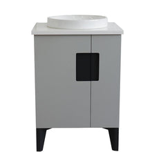 Load image into Gallery viewer, Bellaterra Home Vanity BellaTerra Home 25&quot; Single sink vanity in Light Gray finish with White quartz and round sink 408800-25-LG-WERD