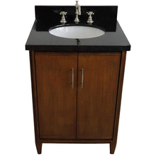 Load image into Gallery viewer, Bellaterra Home Vanity BellaTerra Home 25&quot; Single sink vanity in Walnut finish with Black galaxy granite and oval sink 400901-25-WA-BGO