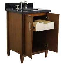 Load image into Gallery viewer, Bellaterra Home Vanity BellaTerra Home 25&quot; Single sink vanity in Walnut finish with Black galaxy granite and oval sink 400901-25-WA-BGO