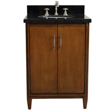 Load image into Gallery viewer, Bellaterra Home Vanity BellaTerra Home 25&quot; Single sink vanity in Walnut finish with Black galaxy granite and oval sink 400901-25-WA-BGO